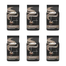 Lavazza Espresso Whole Bean Coffee 100% Arabica, Medium Roast, 2.2 lb 6-Pack