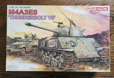 Dragon M4A3E8 Thunderbolt VII 1:35 Scale Model Kit- Open Box/Sealed Parts