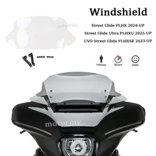 12" Transparent CVO Street Glide Windshield For Harley Touring FLHXSE 2023-2025