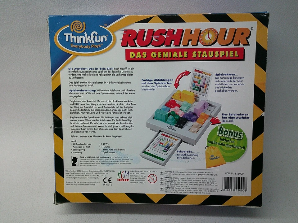 THINKFUN EVERYBODY PLAYS - RUSHHOUR - DAS GENIALE STAUSPIEL - MIT BONUS-BEUTEL - Bild 2 von 4