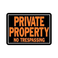 Hy-ko 848 Aluminum Private Property No Trespassing 10" X 14" 10x14 inches