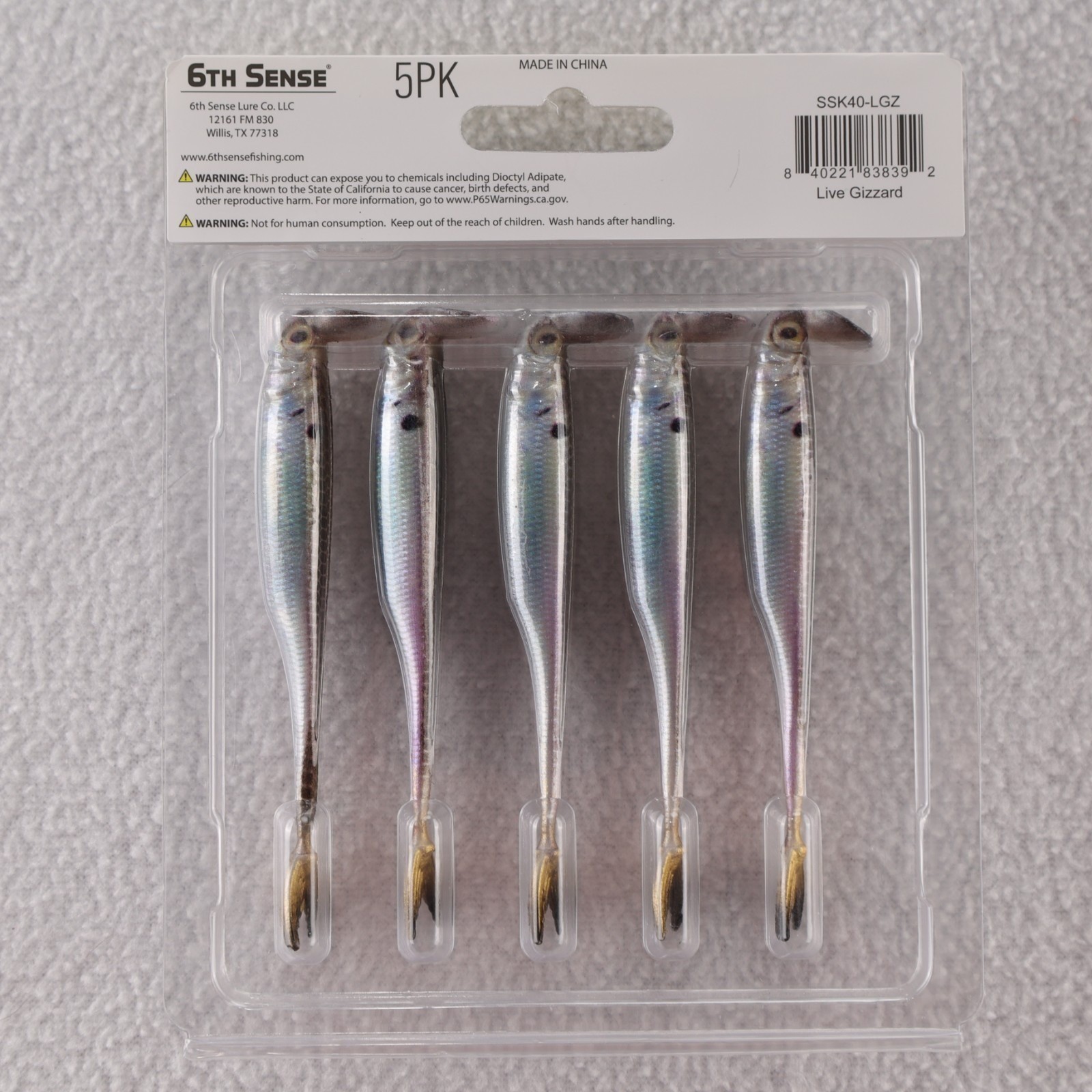 6th Sense Masterclass Strobe 4.0 Shaker Swimbait Live Gizzard 5pk - Image 2