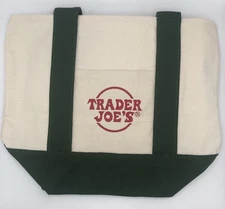 Trader Joes Green Mini Canvas Tote