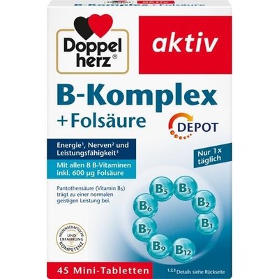 DOPPELHERZ B-Komplex+Folsäure Tabletten 45 St. PZN 07189437