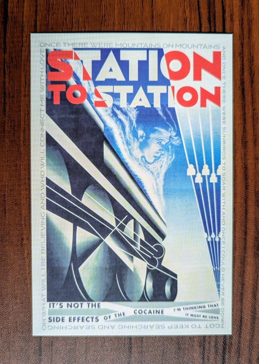 David Bowie Station To Station Postcard Handbill by Todd Alcott