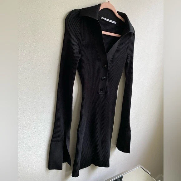 Abito polo ALEXANDER WANG con polsino spacco scollo a V us intime ottimeioni c S595