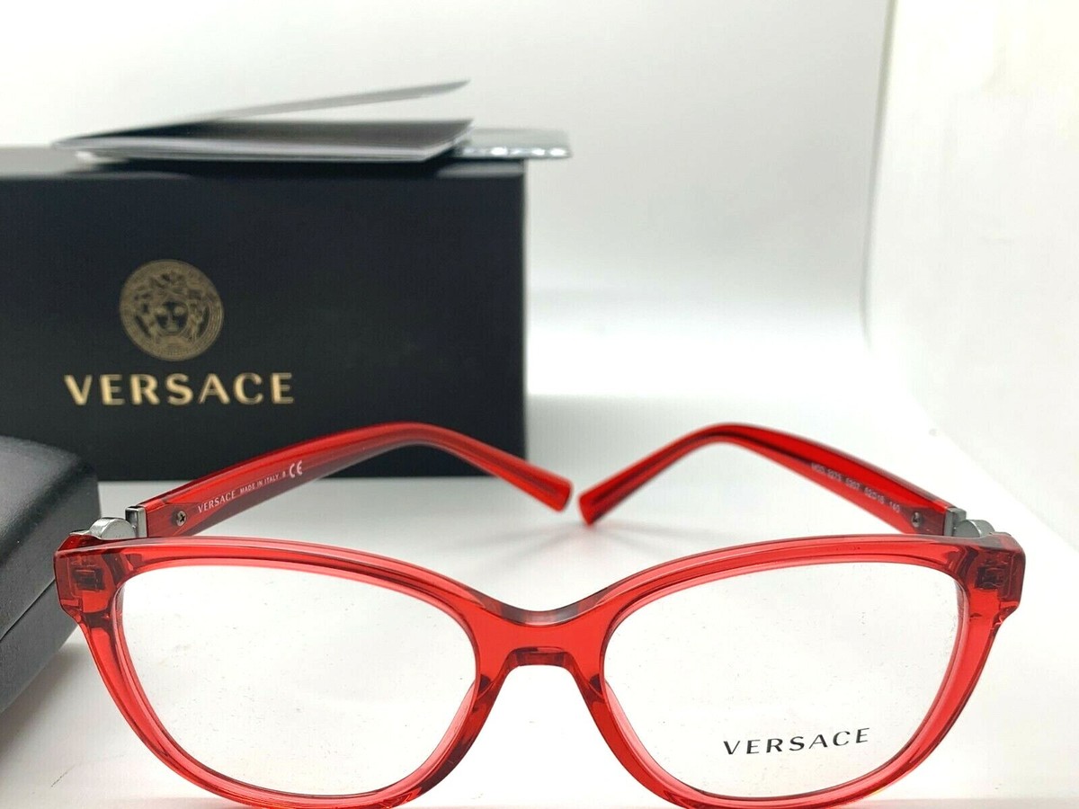 NEW VERSACE VE3273 5307 EYEGLASSES WOMEN VERSACE MOD 3273 RED Versace Eyeglasses MOD. 3273 5307 TRANSPARENT RED Frames 54  main image 4