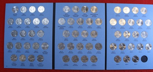 1996-2025 Jefferson Nickel Set 65 monete nuove Whitman Folder Book circolate e UNC - Foto 2 di 6