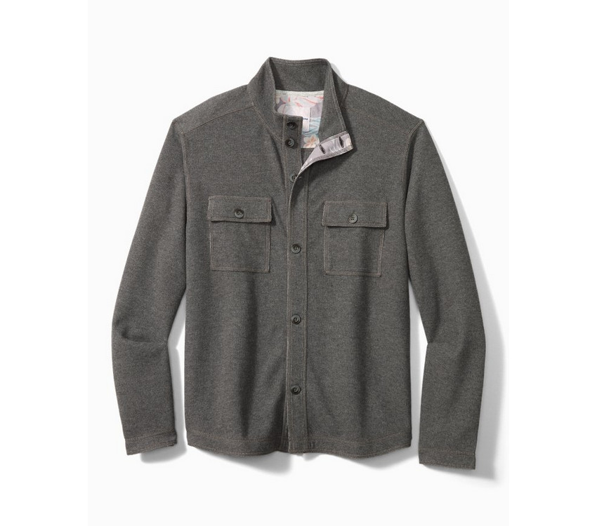 Мужская рубашка Tommy Bahama за 138 долларов новая куртка-рубашка Montserrat CPO Coal Heather S 14590₽