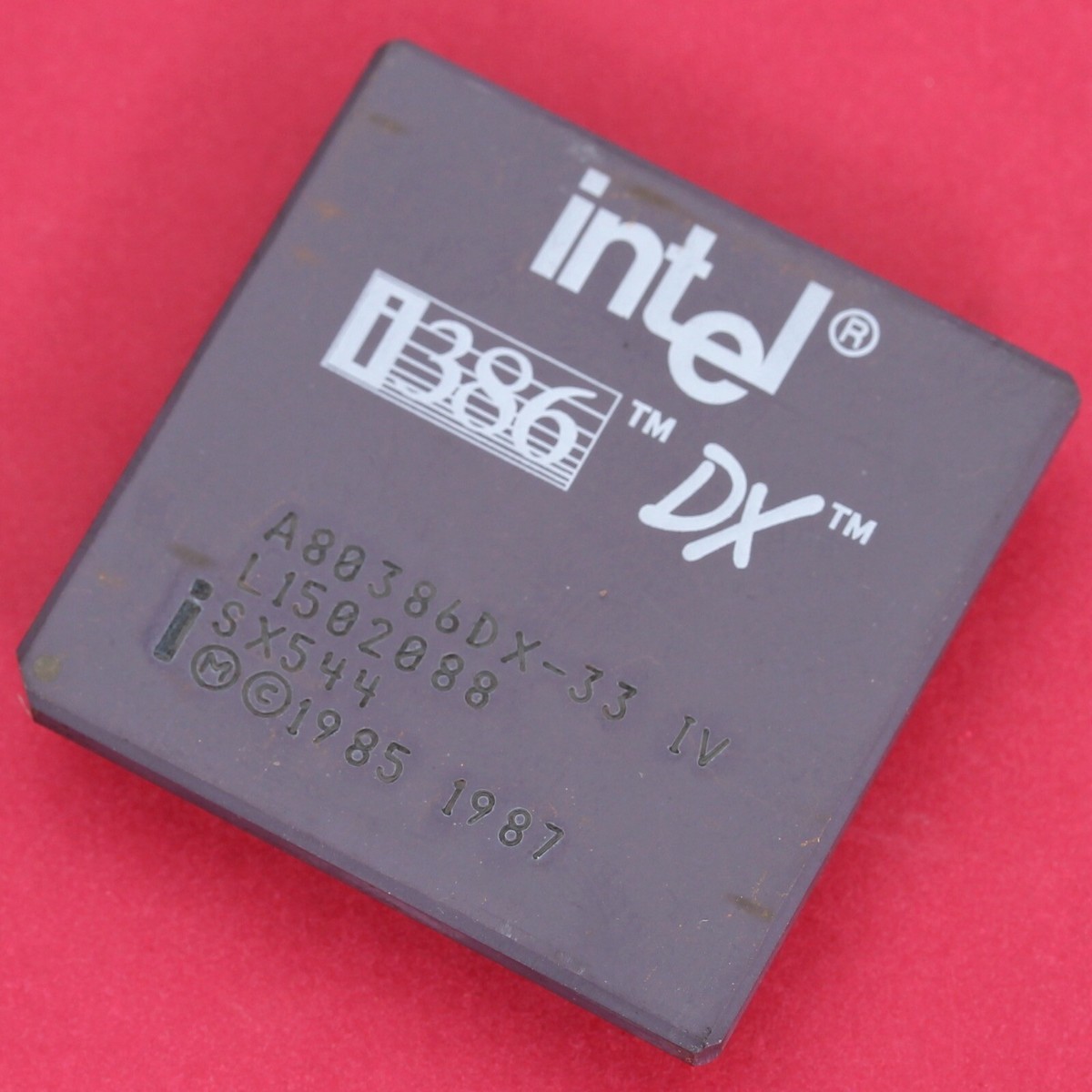 Vintage Intel 386 DX 33Mhz Ceramic CPU Processor SX544 A80386DX-33