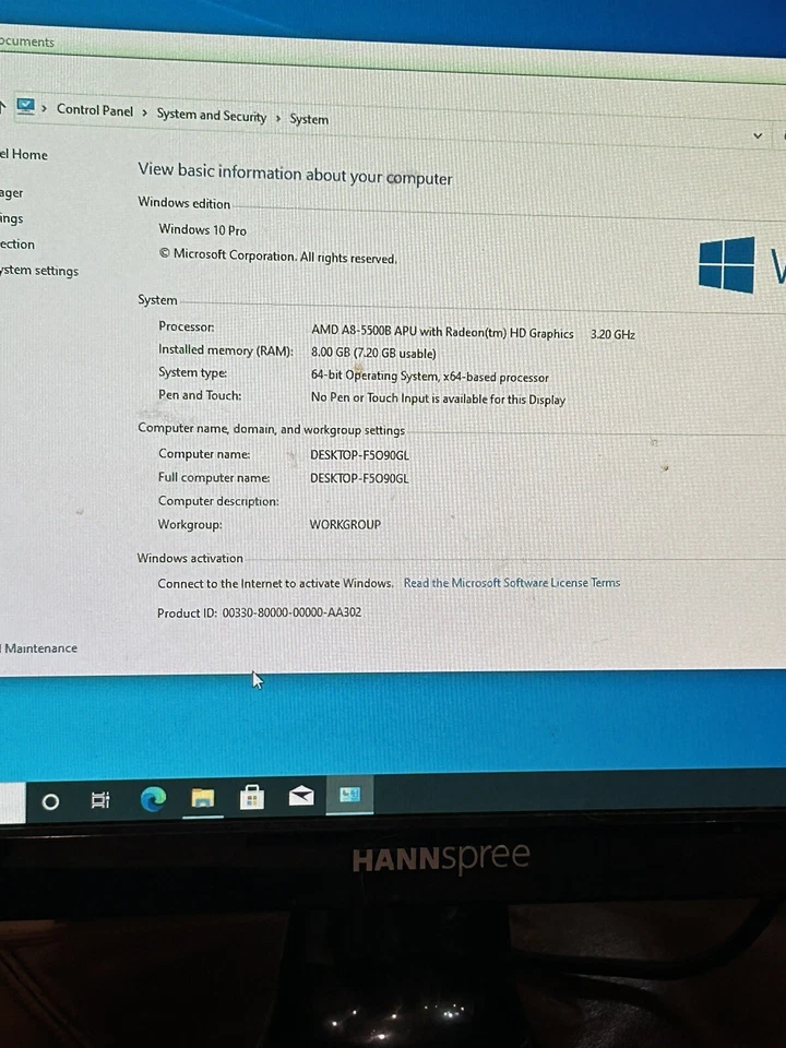Hp Compaq Pro 6305 Ram 8GB AMD A8-5500 SATA 500 GB personal computer PC DESKTOP - Image 4 of 4
