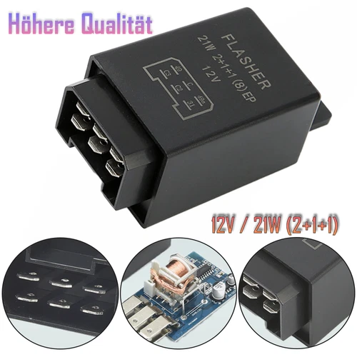 Blinkrelais Schlepper Traktor Blinker Blinkgeber Relais Universal,12V/21W(2+1+1) - Zdjęcie 4 z 15