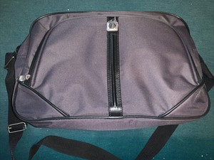 gray laptop bag