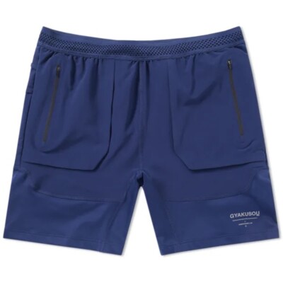 Rare NIKE GYAKUSOU Blue REFLECTIVE Dry Racer Half Tights Shorts
