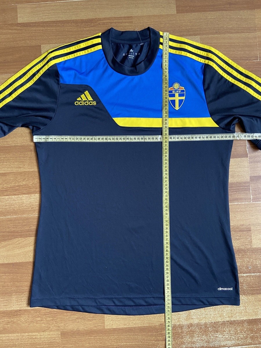 SWEDEN 2013 2014 PRE MATCH TRAINING SHIRT JERSEY ADIDAS Z43381 sz