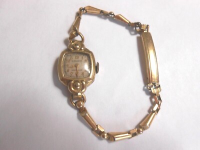 10K GOLD FILLED LADIES GRUEN COLLECTIBLE CURVEX PRECISION WATCH----NOT RUNNING
