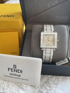 fendi white ceramic watch