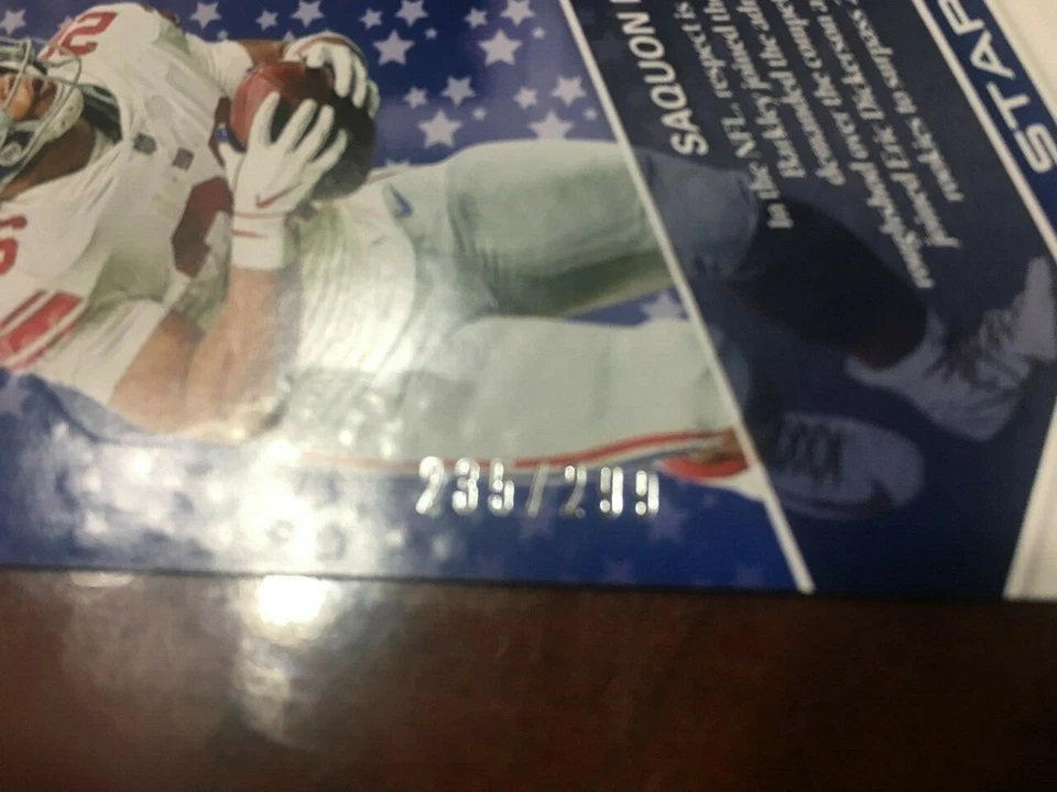 2019 Donruss Elite Saquon Barkley SILVER STAR STATUS #'d  /299  GIANTS RB "RARE" - Image 2 of 2