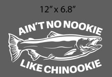 Chinook Salmon Fish Fisherman Car Auto laptop Moped Window Vinyl Decal Sticker