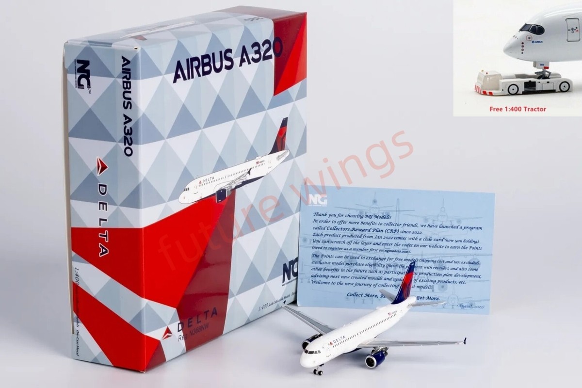 1:400 NG Models NG15045 Delta Airlines A320-200 N368NW +Free