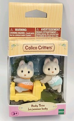 Brand New Epoch Calico Critters Husky Twins Amber & Jeremy 