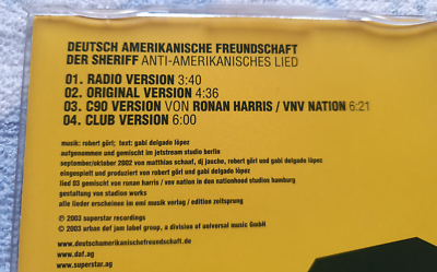 Deutsch Amerikanische Freundschaft Der Sheriff (Anti 