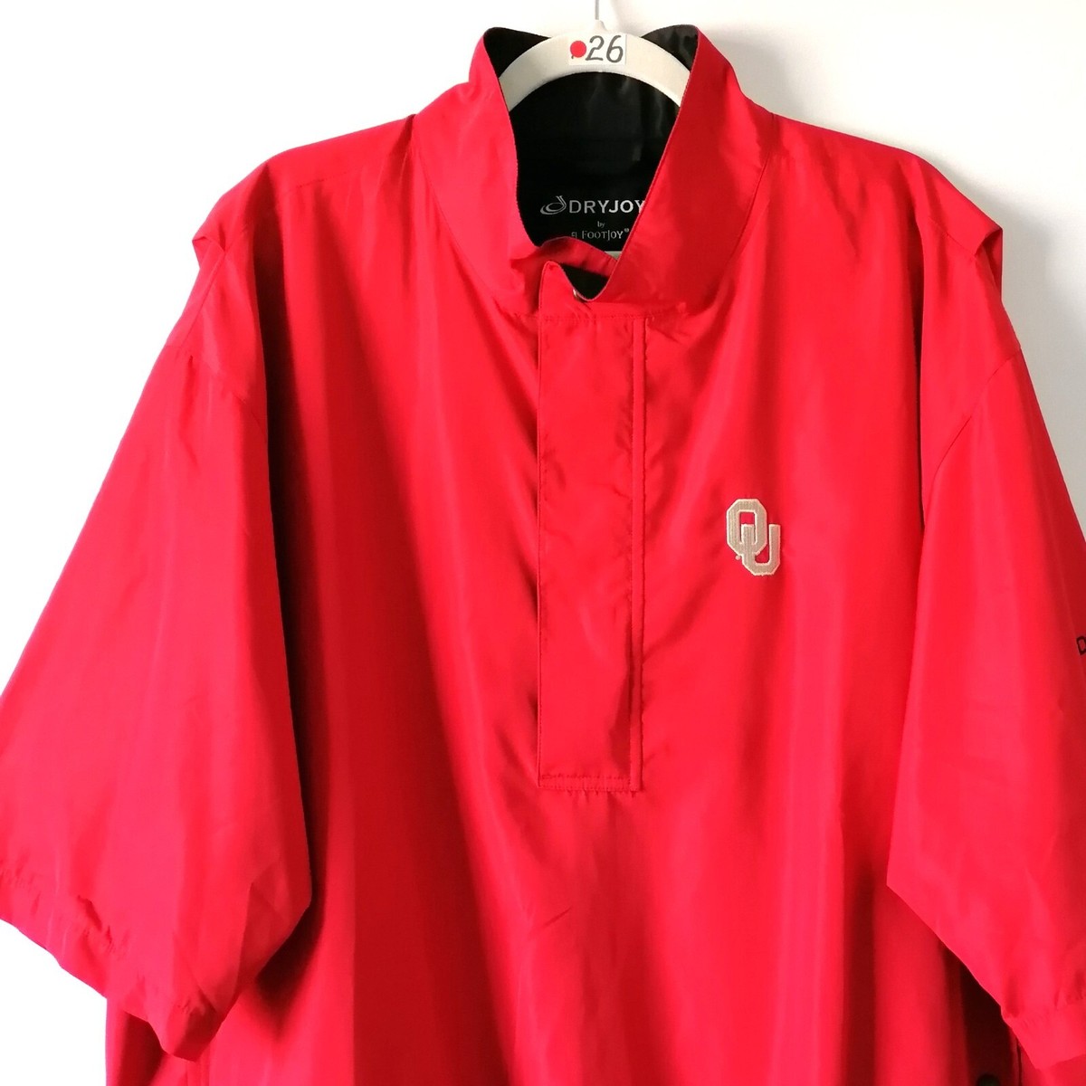 Chemise de pluie homme rouge manches courtes 1/2 zip Dry Joys
