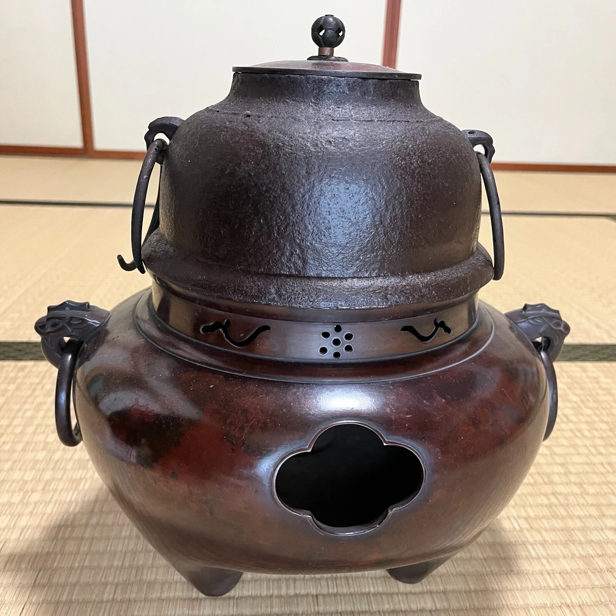 Chagama Kama Kettle Furo Tea Ceremony Sado Japanese Traditional 