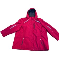 Below Zero By Rothschild Womens Winter Jacket/coat 3x Fuschia/gray 3 In 1