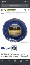 Bass Rockers -(9W18G20) 9 Wire Conductor Speaker Wire 18 AWG 20' Feet