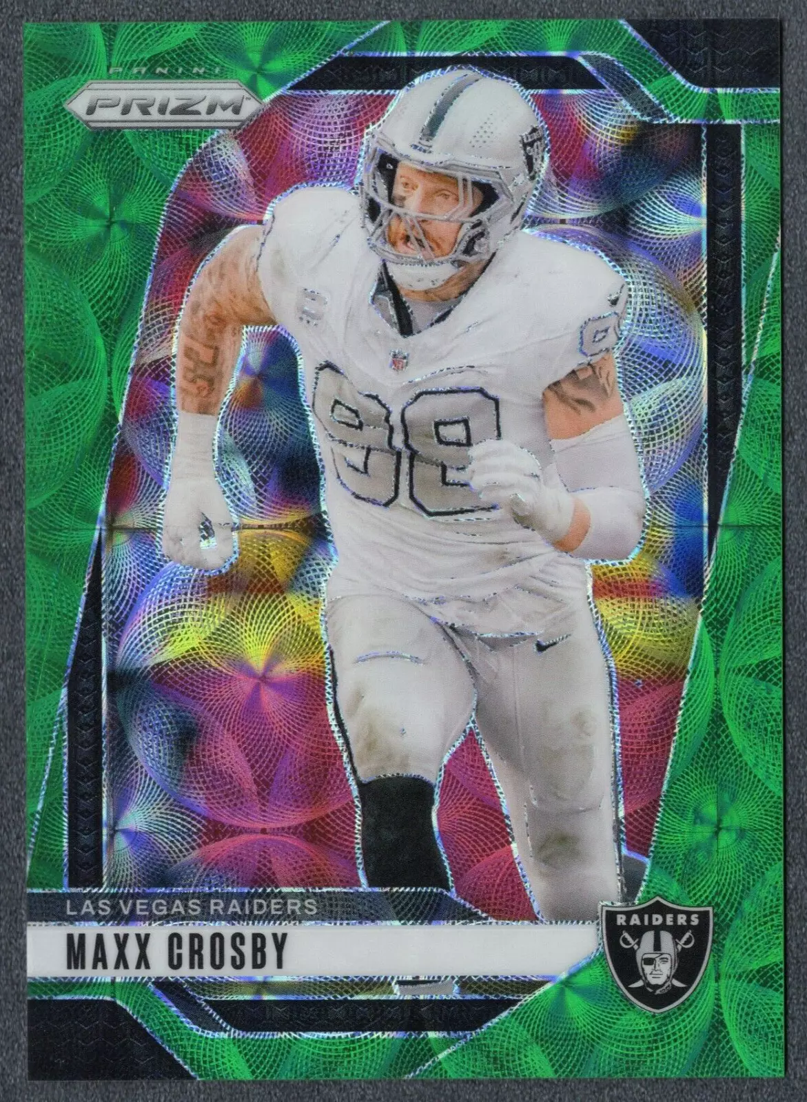 2024 Panini Prizm Football Maxx Crosby Green Scope 55/75 #YPM1