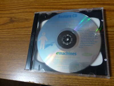 eMachines Desktop PC T1100 Microsoft Restore CDs Set Of 2 New!