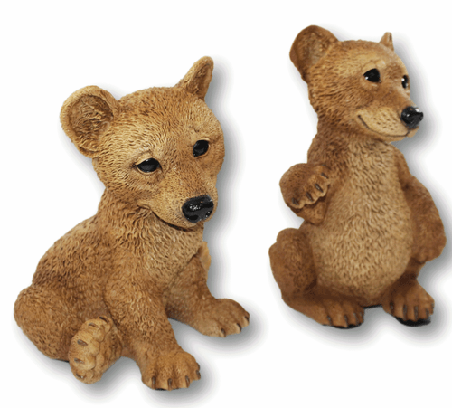 Figura Decorativa Animal Niño Osos 2er Kit Colección Castagna De Resin H 22-24cm - Imagen 2 de 4