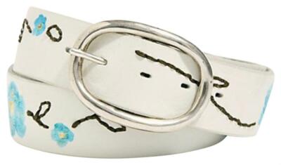 Free people Antoinette painted floral belt Free People Antoinette Painted Leather Belt Blue Flower  main image 4
