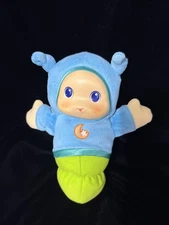Hasbro Playskool Glo Worm Lullaby 2011 Glow Worm 10" Blue Soft plush Light Up