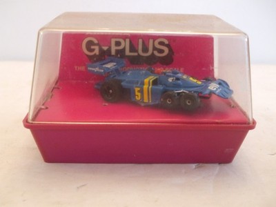 Aurora G-Plus Slot Car Six Wheel Tyrrell P34 ELF F1 Race Car (Blue #5) w/ Case