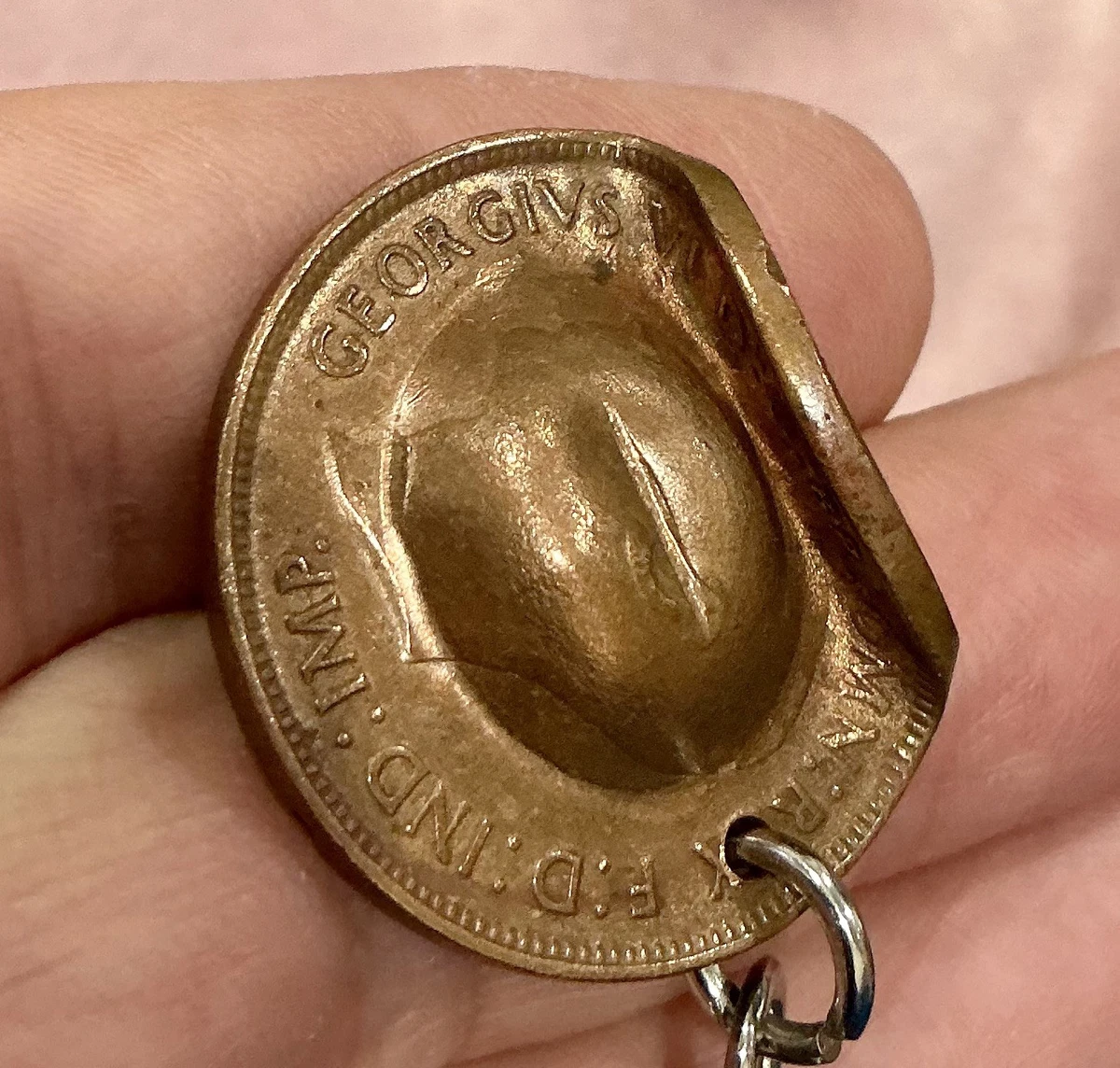 Slouch Hat a 1943 Penny Keyring Keychain
