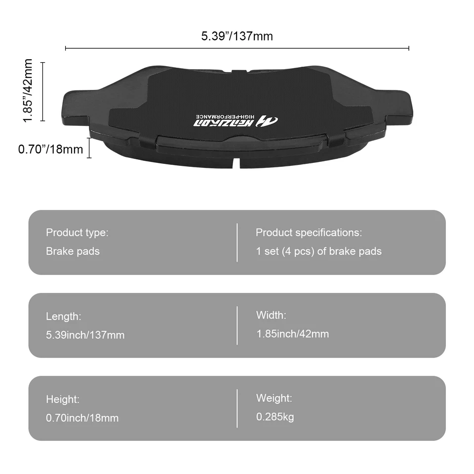 Pastillas de freno delanteras y traseras de cerámica para Chevy Camaro V6 2010 2011 2012 2013 - 2015 Foto 3 de 4
