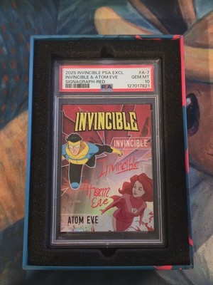 Invincible x Keepsake: Invincible & Atom Eve Signagraph /50 Red A-7 NYCC PSA 10