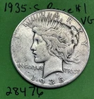 1935-S Peace Silver Dollar $1 Vg Very Good Tough Date