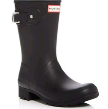 Image of HUNTER Black Wellington Rain Shorts 34 EU Boots/Booties New With Box HUNTER Boot