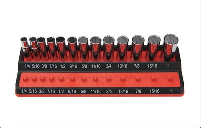  PSH38S-RED Mechanic's Time Savers 3/8'' SAE Peg Socket Holder - RED