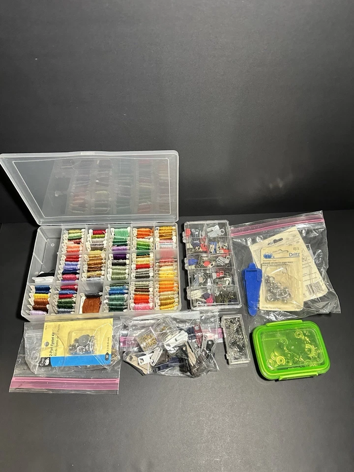 ¡Lote de 5 libras de cremalleras y accesorios de costura! Kit de reparación de roscas, deslizadores, tiradores Foto 2 de 4