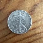 1945 D Walking Liberty Half Dollar 90% Silver