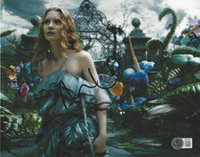 MIA WASIKOWSKA SIGNED 'ALICE IN WONDERLAND' 8x10 MOVIE PHOTO BAS BECKETT COA
