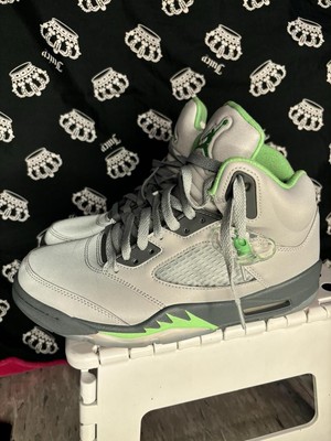 Nike Air Jordan Retro 5 Men's Sneakers Green Bean Flint Grey, Size 8