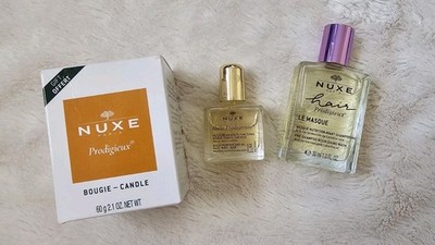 Nuxe Prodigieux Set - Candle, Hair Mask, Dry Oil BRAND NEW