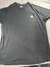 Carhartt Loose Fit Pocket Tee Men's Size 2XL Black Relaxed T-Shirt Logo Workwear