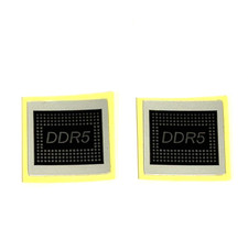 2Pcs DDR5 Memory RAM Laptop/Desktop/PC Sticker Label Decal 18mm x 18mm