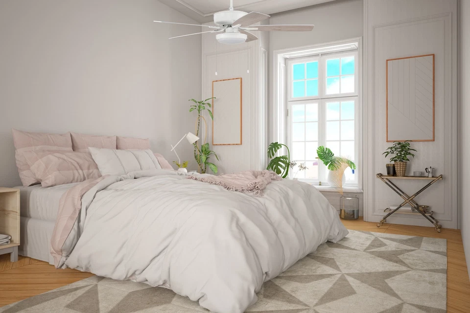 Ventilador de techo interior LED Craftmade P1195-52 Pro Plus 52" 5 aspas - - cepillado Foto 2 de 4